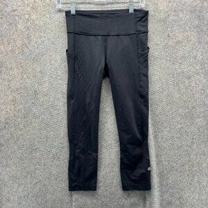 Lululemon Leggings Women 4 Black Pace Rival Crop 22" Full-On Luxtreme Pockets